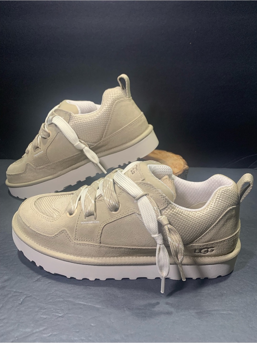 UGG Lo Lowmel Men’s Beige Suede Sneaker Boots Shoe Size-10